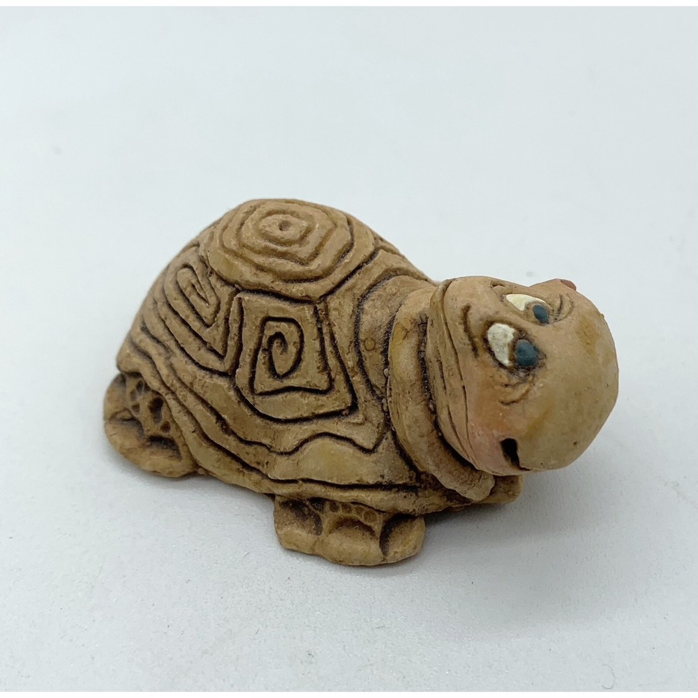 Adorable Smiling TURTLE Figurine, Vintage 1986 Critter Factory Kathleen Kelly